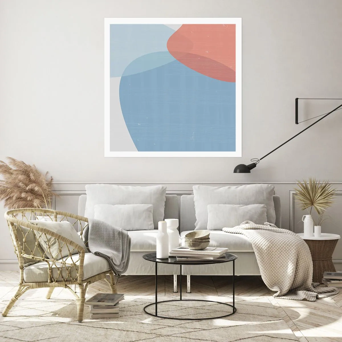 Poster - Pastellbeziehungen - 60x60 cm