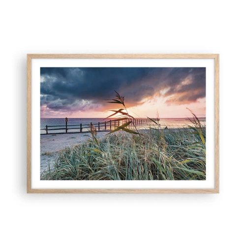 Poster in einem Rahmen aus heller Eiche - Es vergeht nicht mit dem Wind - 70x50 cm