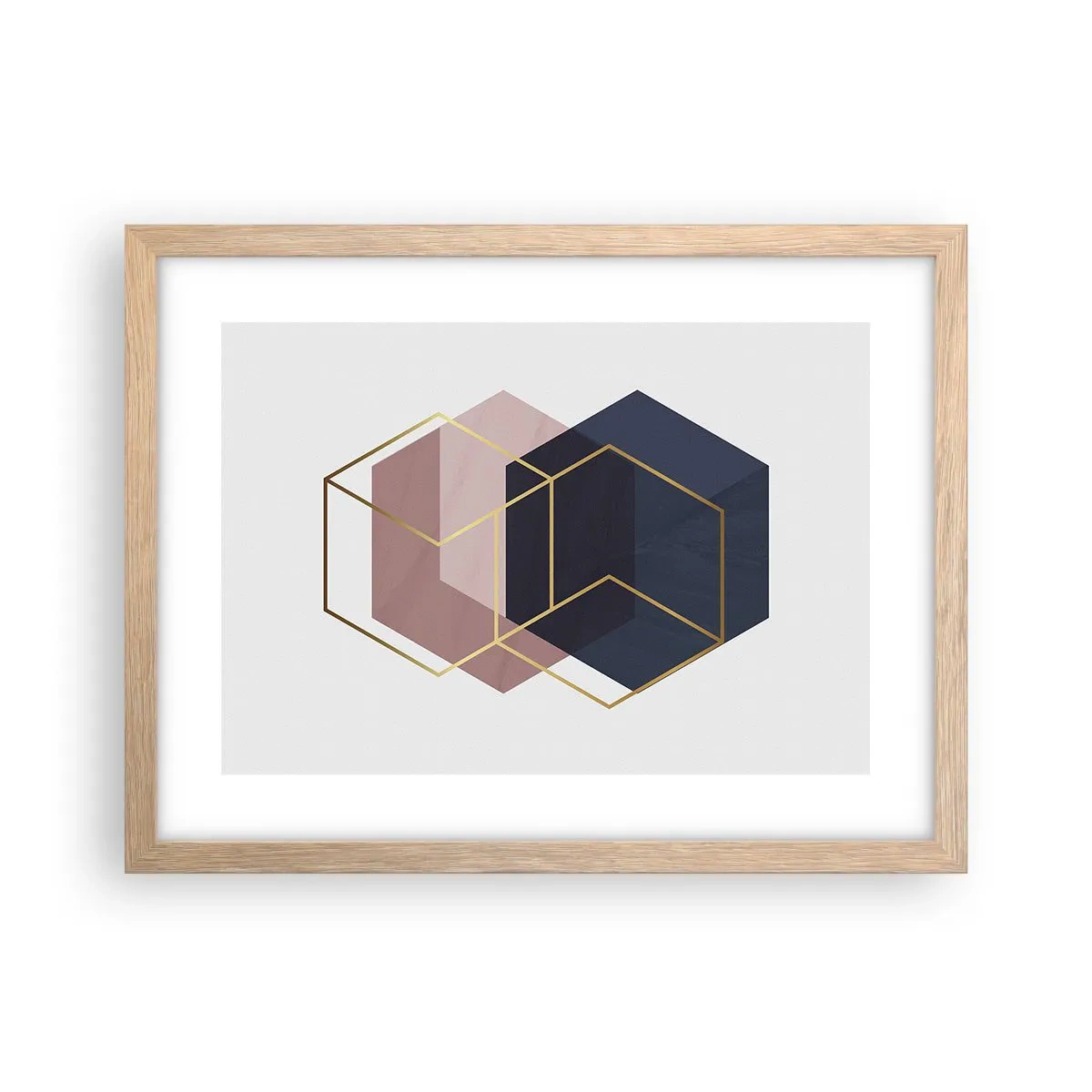 Poster in einem Rahmen aus heller Eiche - Die Kraft der Einfachheit - 40x30 cm