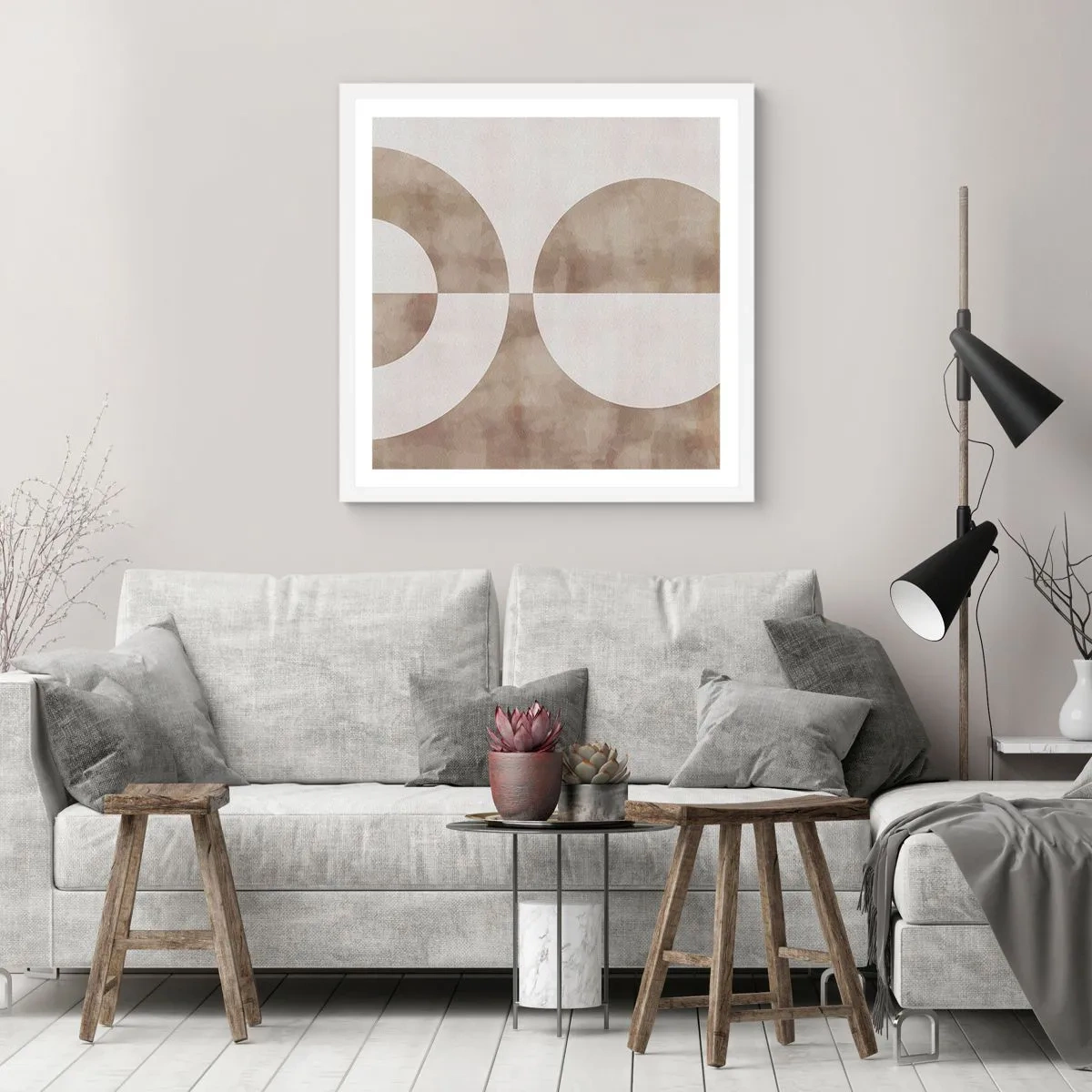 Poster in einem weißen Rahmen - Ähnlichkeiten und Unterschiede - 50x50 cm