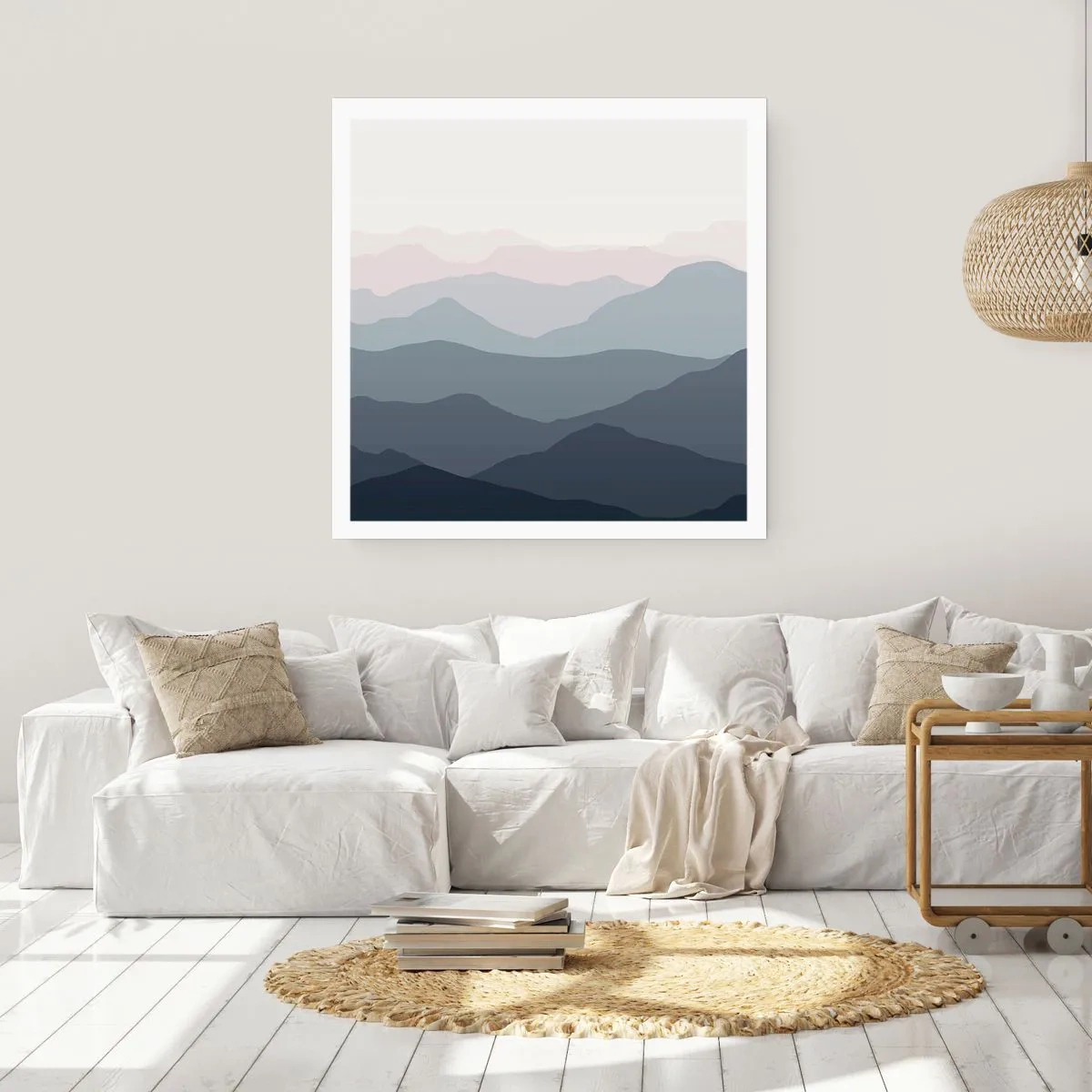 Poster - Wellen der Berge - 60x60 cm