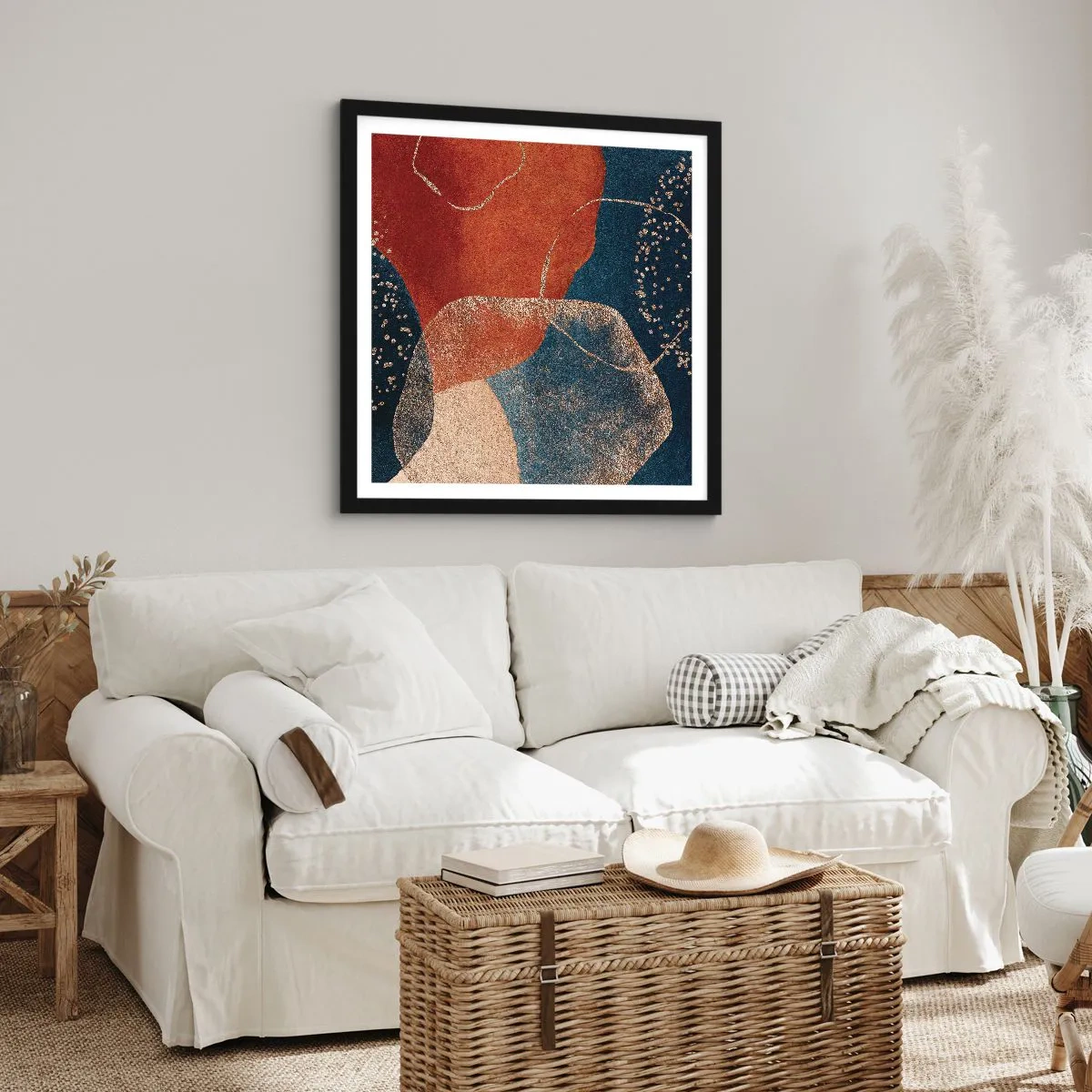 Poster in einem schwarzem Rahmen - Die Leichtigkeit des Seins - 50x50 cm