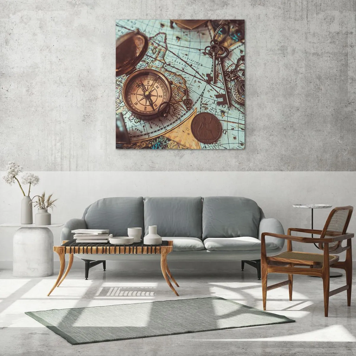 Glasbild - Bild auf glas - Für den Abenteurer - 70x70 cm