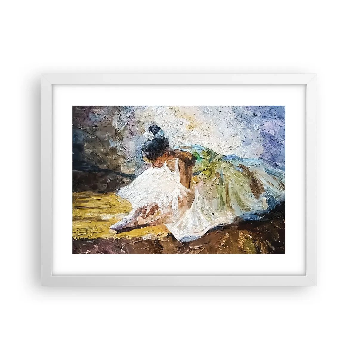 Poster in einem weißen Rahmen - Aus einem Gemälde von Degas - 40x30 cm