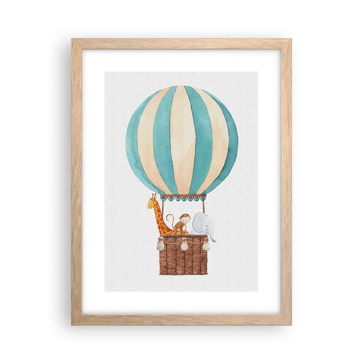 Poster in einem Rahmen aus heller Eiche - Fantastische Reise - 30x40 cm