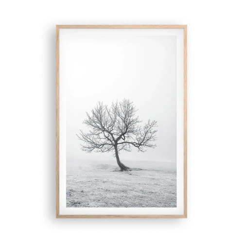 Poster in einem Rahmen aus heller Eiche - Gegen das Nichts - 61x91 cm