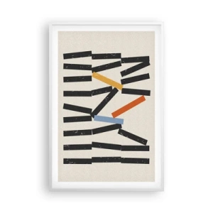 Poster in einem weißen Rahmen - Domino – Komposition - 61x91 cm