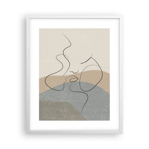 Poster in einem weißen Rahmen - Wie ein Pinselstrich - 40x50 cm