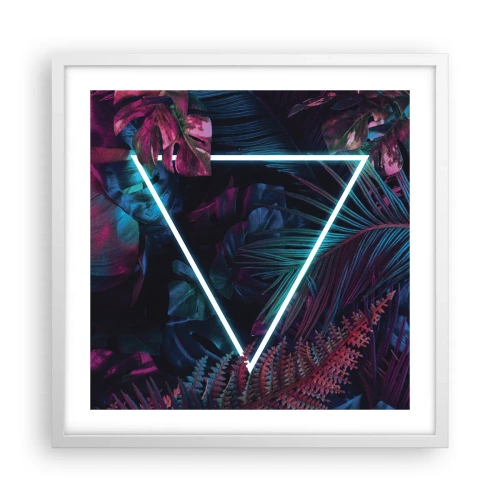 Poster in einem weißen Rahmen - Garten im Disco-Stil - 50x50 cm