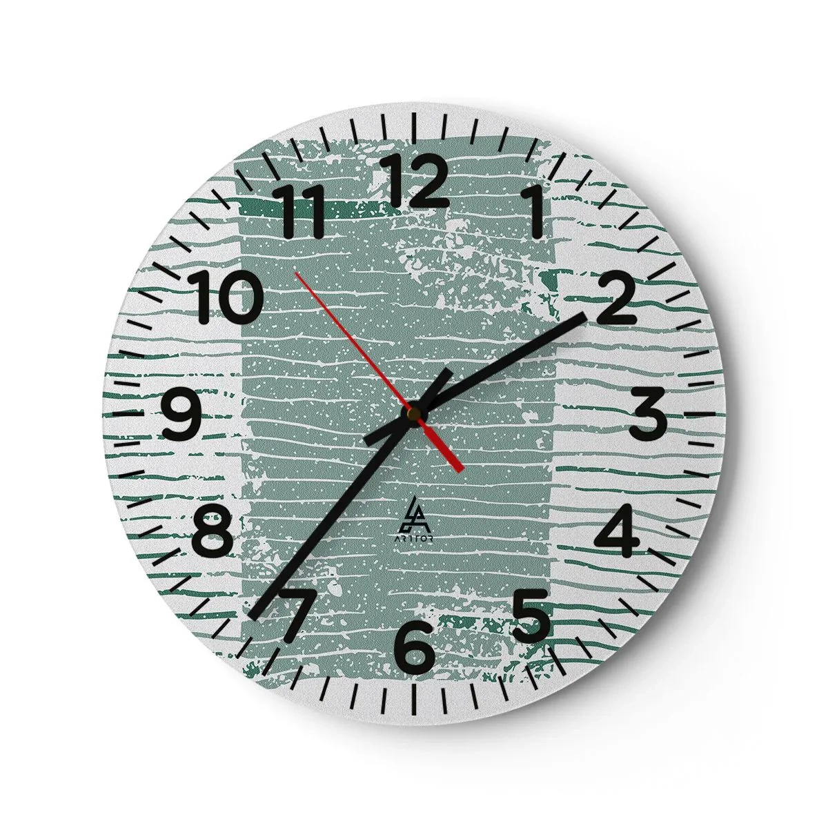 Wanduhr - Glasuhr - Marine Abstraktion - 40x40 cm