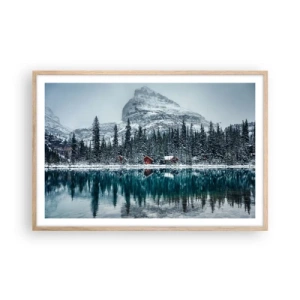 Poster in einem Rahmen aus heller Eiche - Kanadischer Rückzug - 91x61 cm