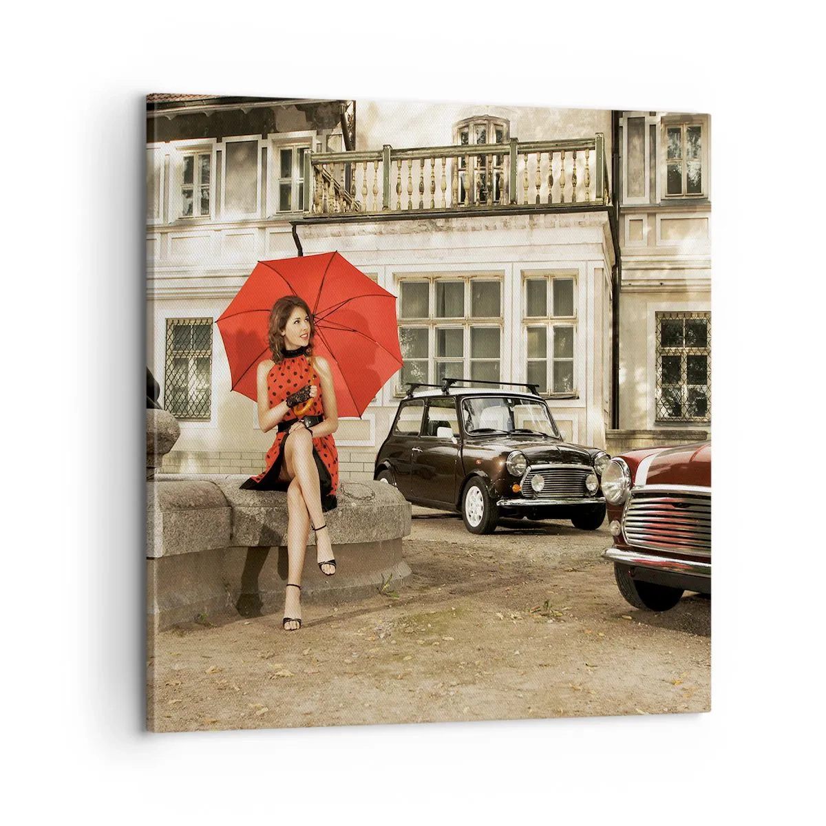 Bild auf Leinwand - Leinwandbild - Eine sentimentale Minireise - 60x60 cm