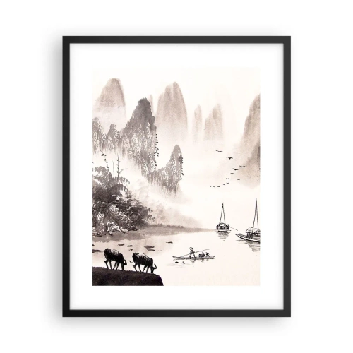 Poster in einem schwarzem Rahmen - Der exotische Alltag des Ostens - 40x50 cm