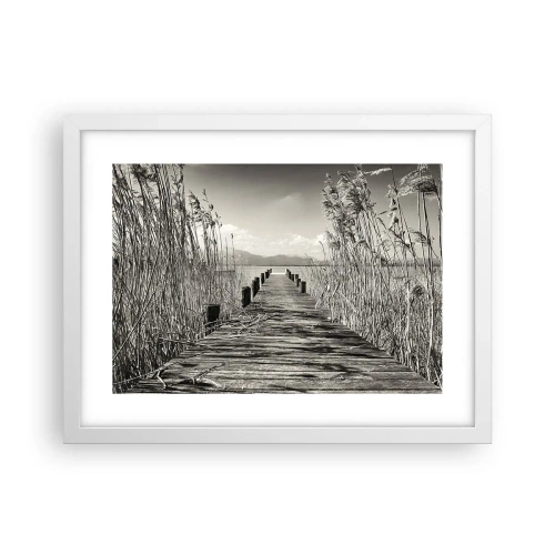 Poster in einem weißen Rahmen - In der Stille des Grases - 40x30 cm