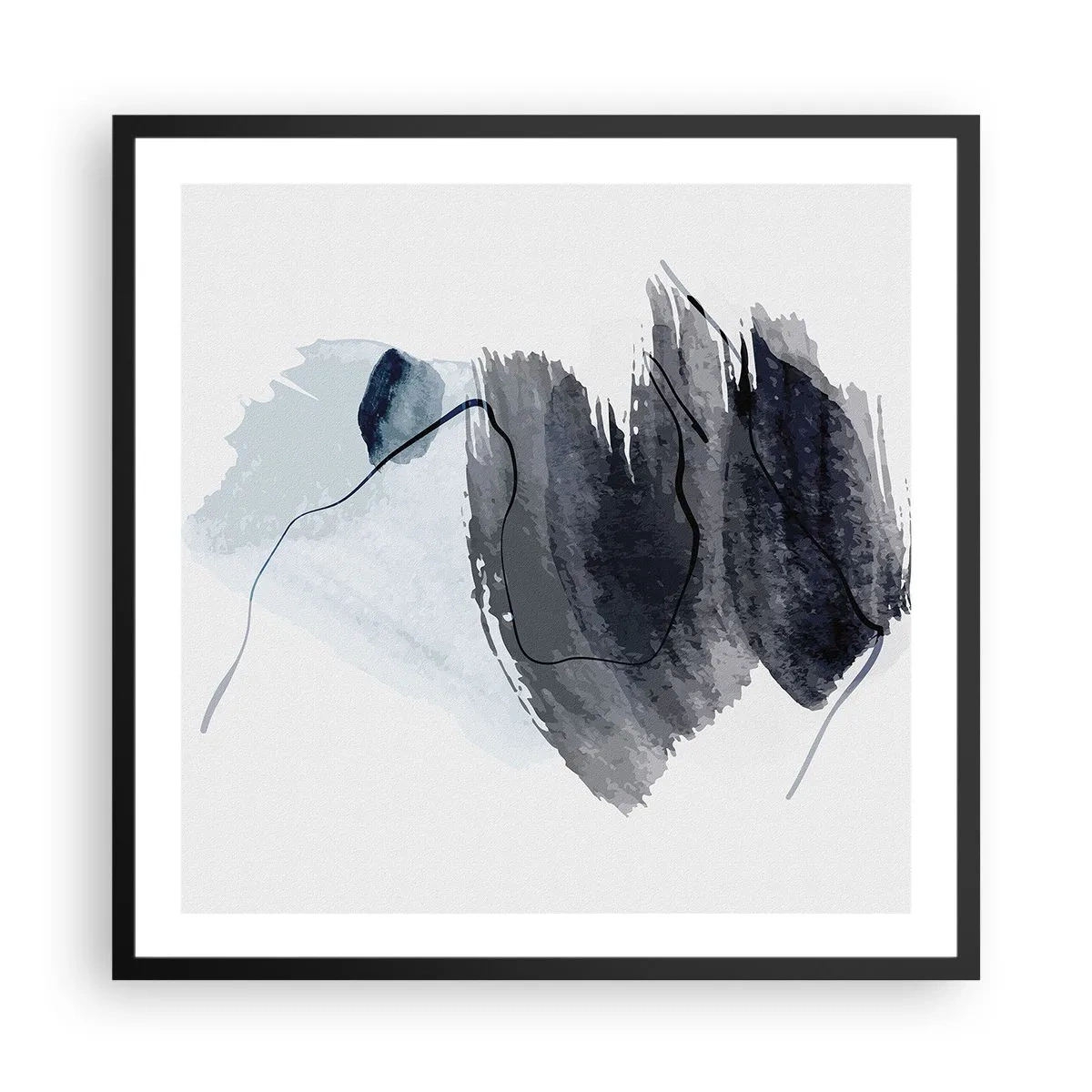 Poster in einem schwarzem Rahmen - Intensität und Bewegung - 60x60 cm