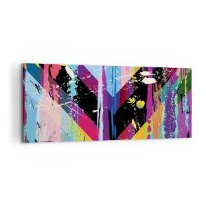 Bild auf Leinwand - Leinwandbild - Von oben nach unten - 100x40 cm