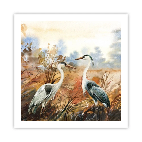 Poster - Wohin im Herbst? - 60x60 cm