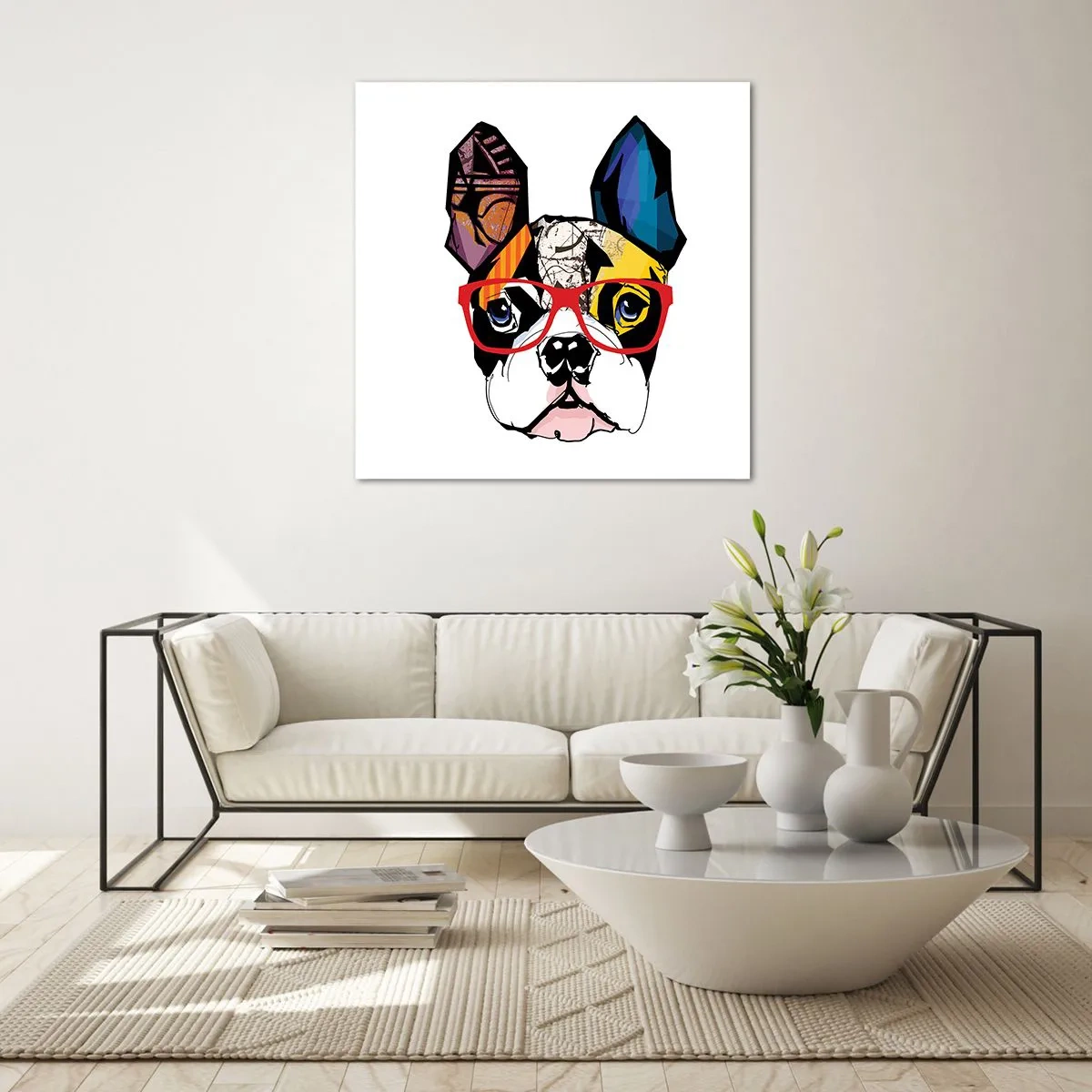 Glasbild - Bild auf glas - Intellektuelle - 70x70 cm