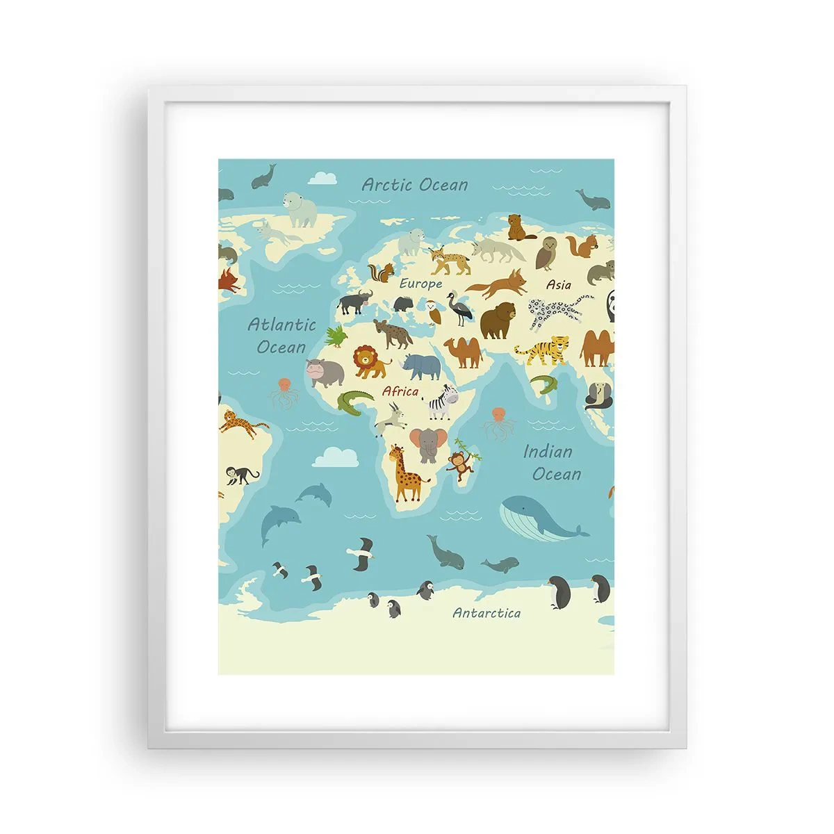 Poster in einem weißen Rahmen - Gute Nachbarn - 40x50 cm