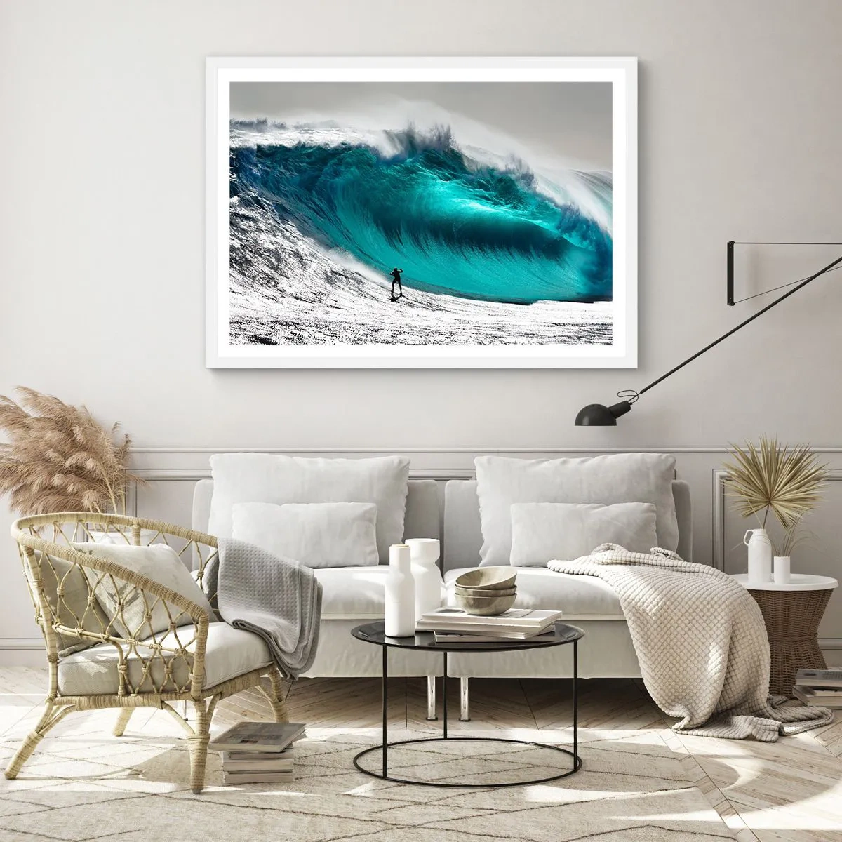 Poster in einem weißen Rahmen - Herausforderung angenommen - 100x70 cm