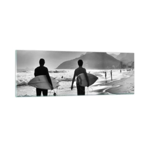 Glasbild - Bild auf glas - Single-Wave-Samba - 90x30 cm