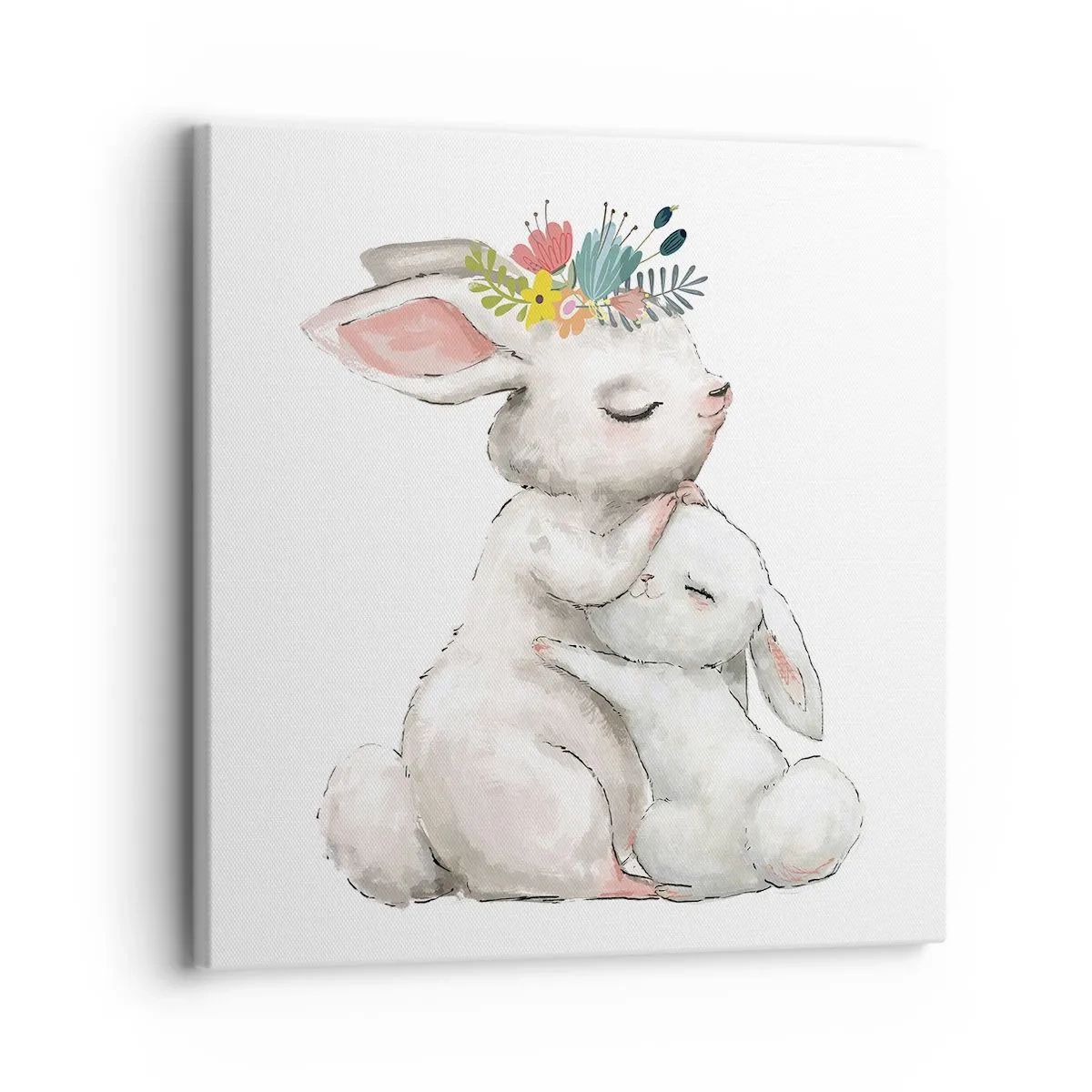 Bild auf Leinwand - Leinwandbild - Bei Mama ist's am schönsten - 30x30 cm