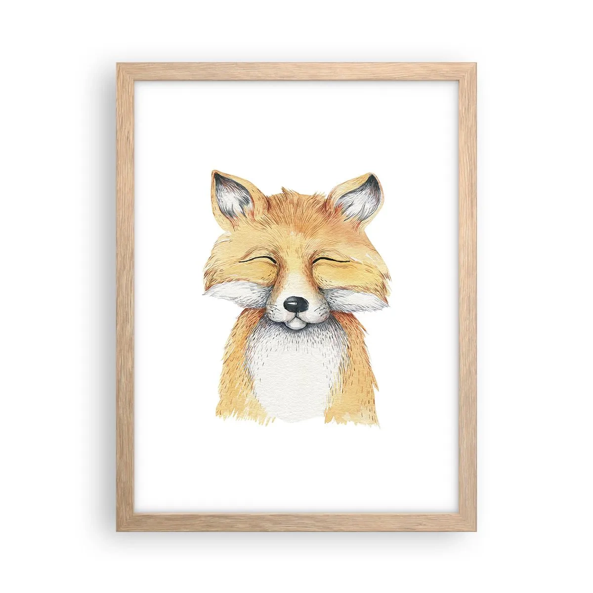 Poster in einem Rahmen aus heller Eiche - Fuchsstimmungen - 30x40 cm