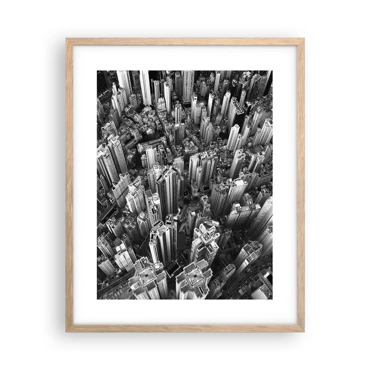 Poster in einem Rahmen aus heller Eiche - Immer höher und höher - 40x50 cm