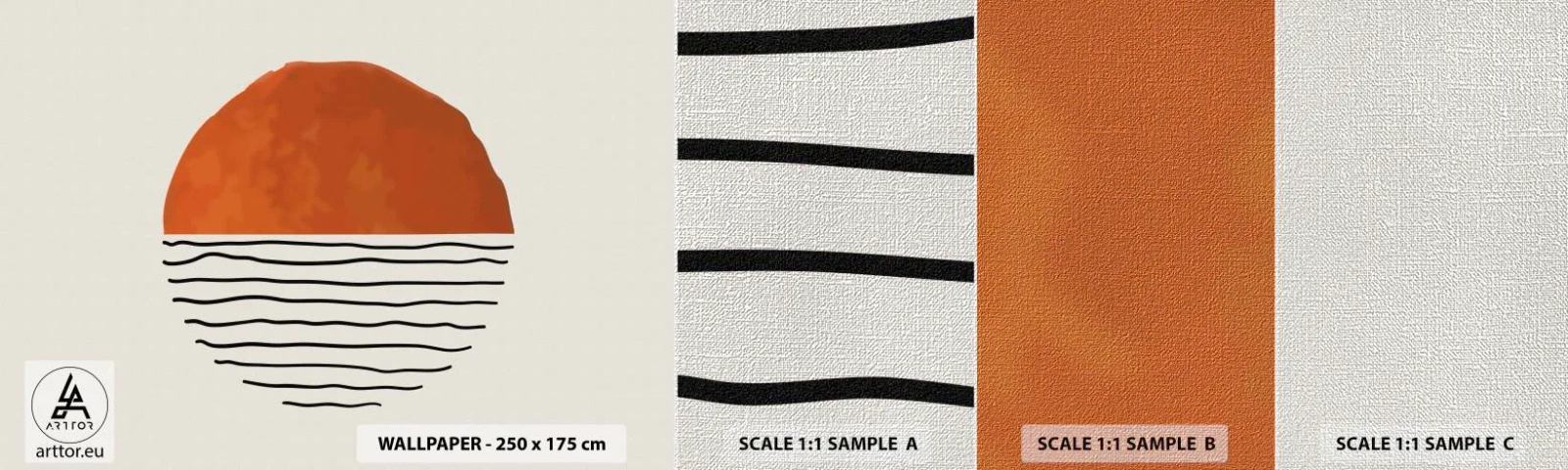 Fototapeten Muster Premium Canvas - Im japanischen Klima - Abstraktion, Stück, Minimalismus - 100x30 cm