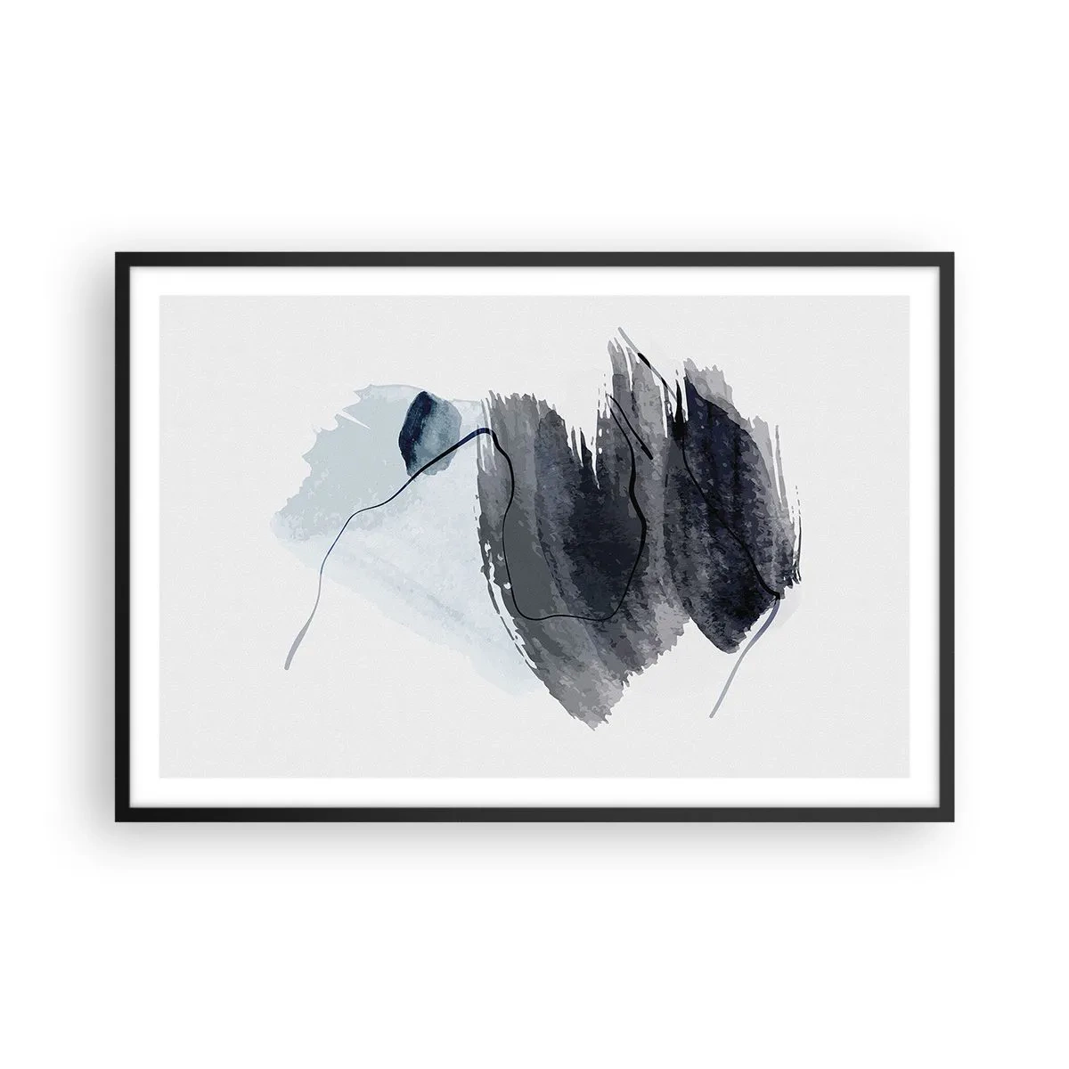Poster in einem schwarzem Rahmen - Intensität und Bewegung - 91x61 cm