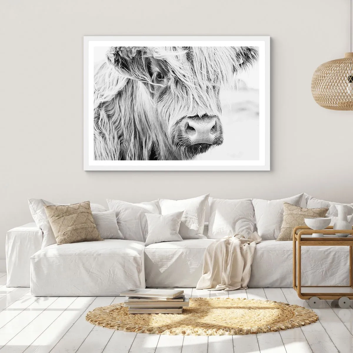 Poster in einem weißen Rahmen - Schottische Wildheit - 100x70 cm