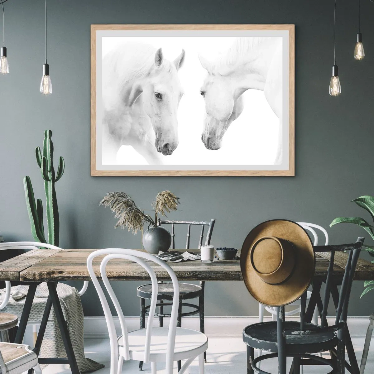 Poster in einem Rahmen aus heller Eiche - Ist das Freundschaft...? - 70x50 cm