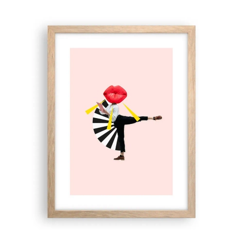 Poster in einem Rahmen aus heller Eiche - Surreale Pop-Art - 30x40 cm