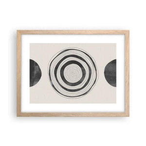 Poster in einem Rahmen aus heller Eiche - Wichtig ist, was dazwischen liegt - 40x30 cm