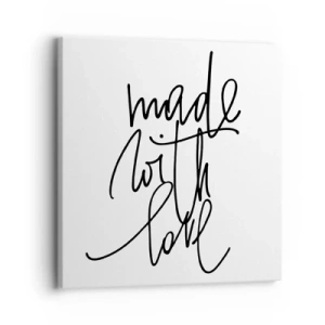 Bild auf Leinwand - Leinwandbild - Die beste Marke - 30x30 cm