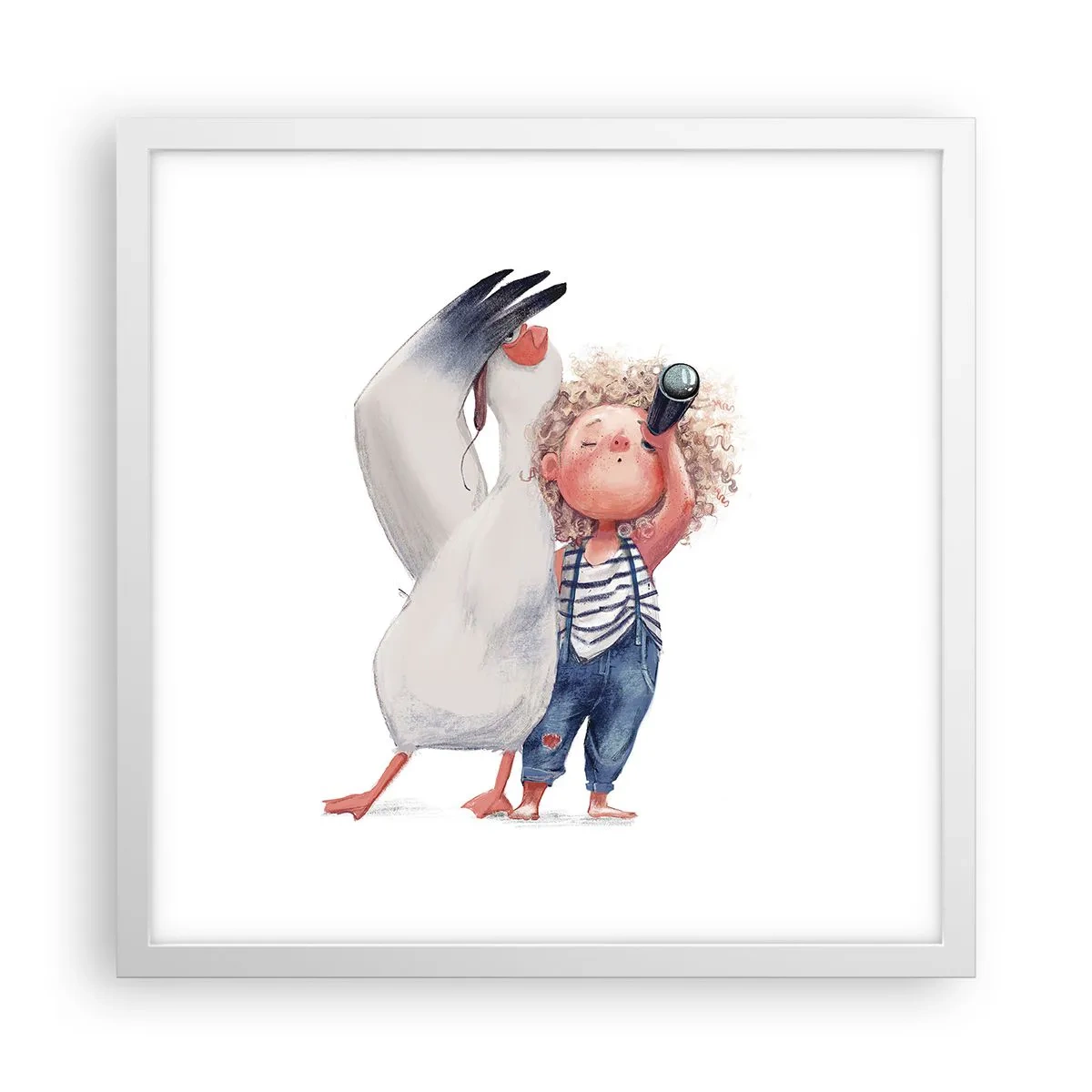 Poster in einem weißen Rahmen - Toller Reiseplan - 40x40 cm