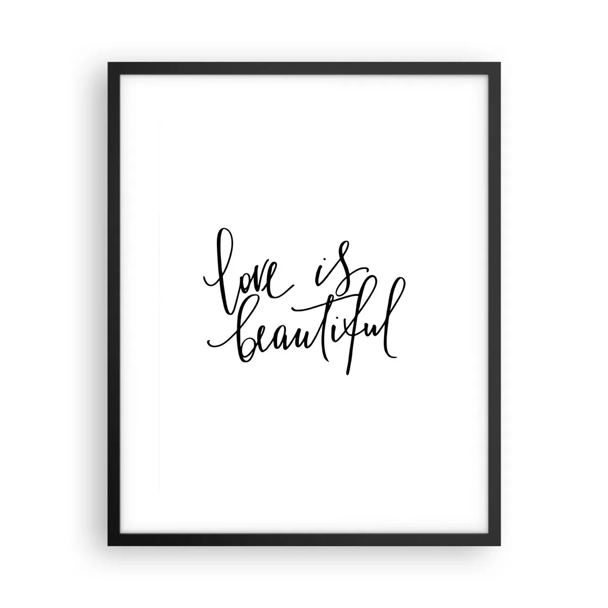 Poster in einem schwarzem Rahmen - Lies und wiederhol - 40x50 cm