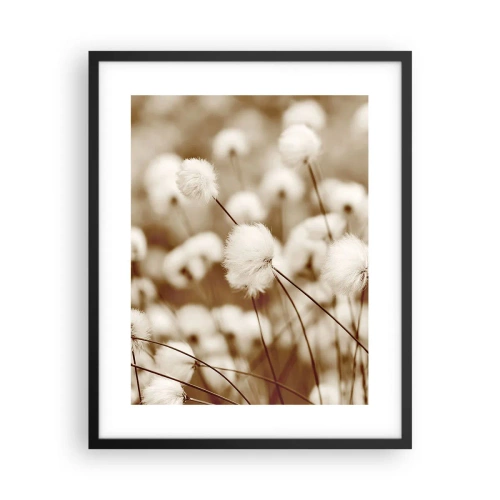 Poster in einem schwarzem Rahmen - Flauschiges Kornfeld - 40x50 cm