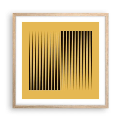 Poster in einem Rahmen aus heller Eiche - Quadratur der Gegensätze - 50x50 cm