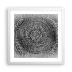 Poster in einem weißen Rahmen - Zeichen der Zeit - 40x40 cm