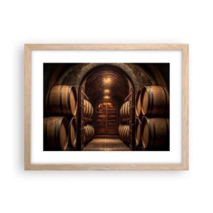 Poster in einem Rahmen aus heller Eiche - Stimmungsvoller Keller - 40x30 cm