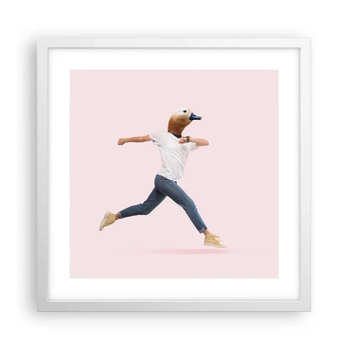 Poster in einem weißen Rahmen - Eine Prise Absurdität - 40x40 cm