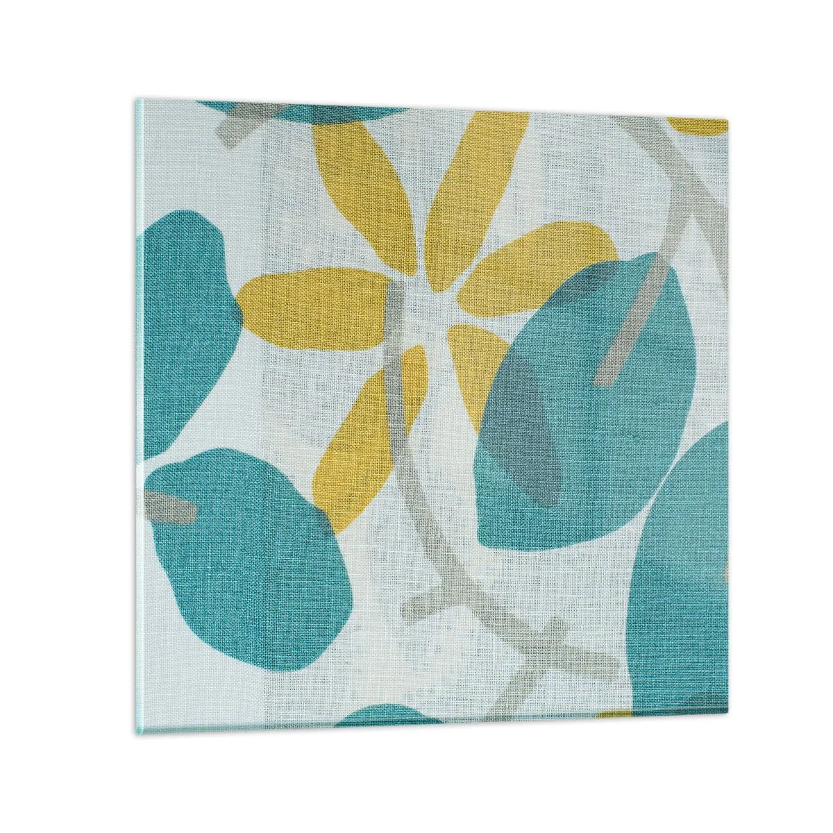 Glasbild - Bild auf glas - Unter den azurblauen Blättern - 30x30 cm