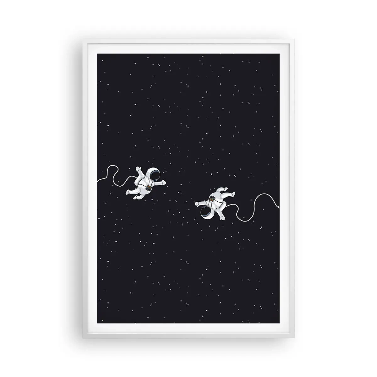 Poster in einem weißen Rahmen - Kosmischer Tanz - 70x100 cm