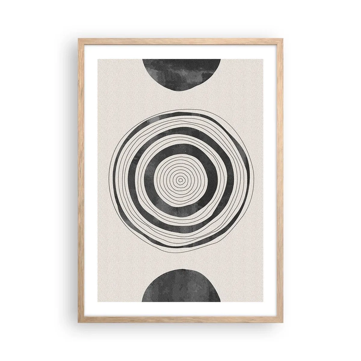 Poster in einem Rahmen aus heller Eiche - Wichtig ist, was dazwischen liegt - 50x70 cm