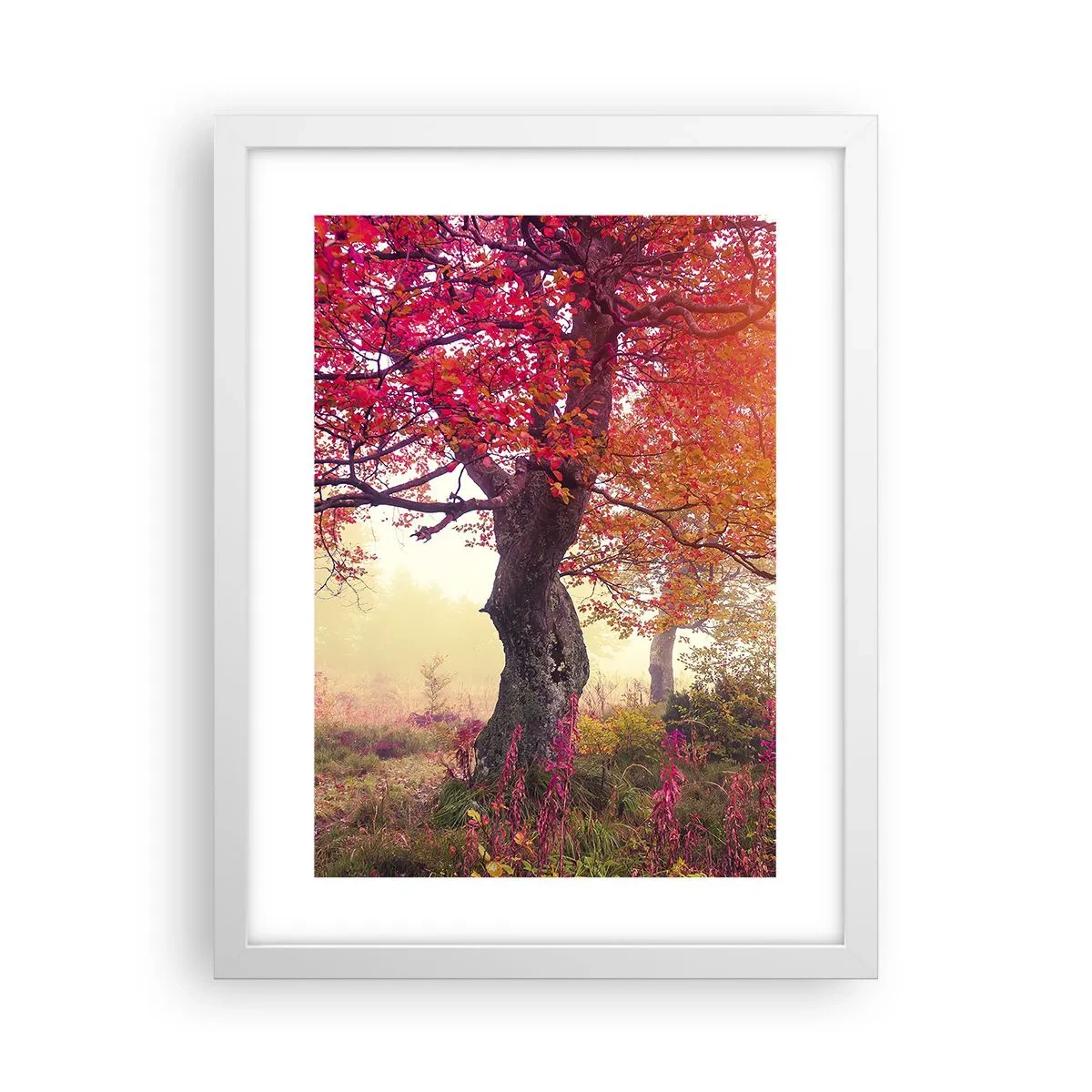 Poster in einem weißen Rahmen - Blühende Raserei - 30x40 cm