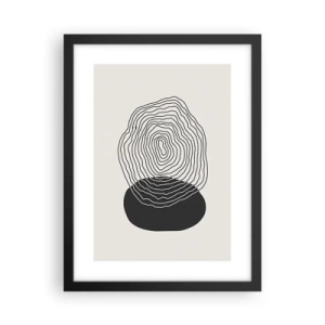 Poster in einem schwarzem Rahmen - Dauer und Schwingung - 30x40 cm