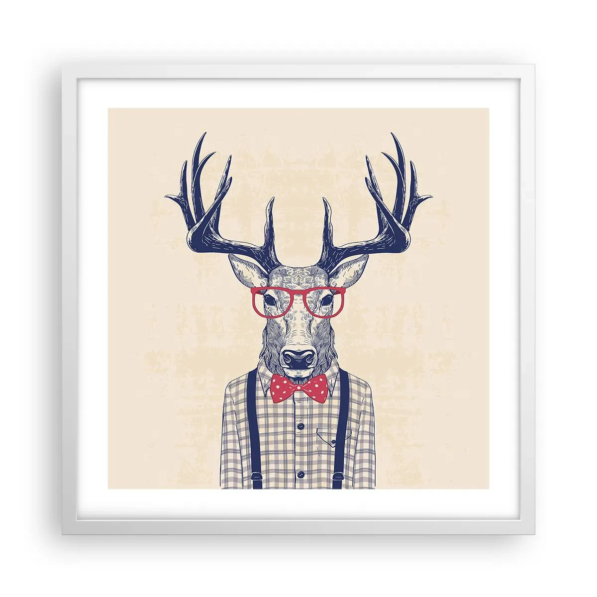 Poster in einem weißen Rahmen - Eine lustige Extravaganz - 50x50 cm