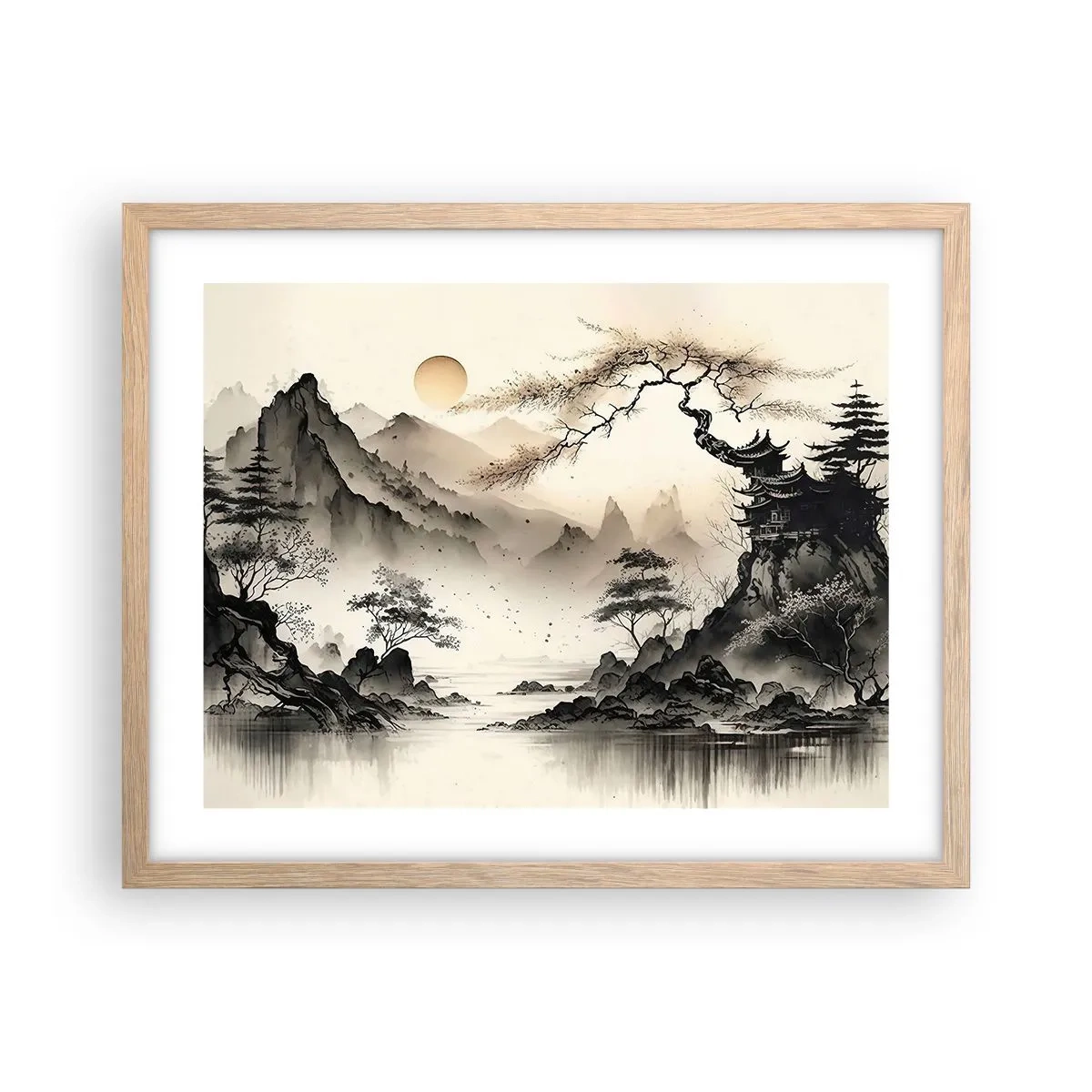 Poster in einem Rahmen aus heller Eiche - Einzigartiger Charme des Orients - 50x40 cm