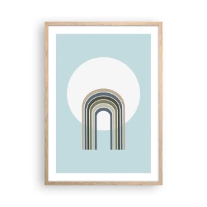 Poster in einem Rahmen aus heller Eiche - Unwiderstehliche Anziehungskraft - 50x70 cm